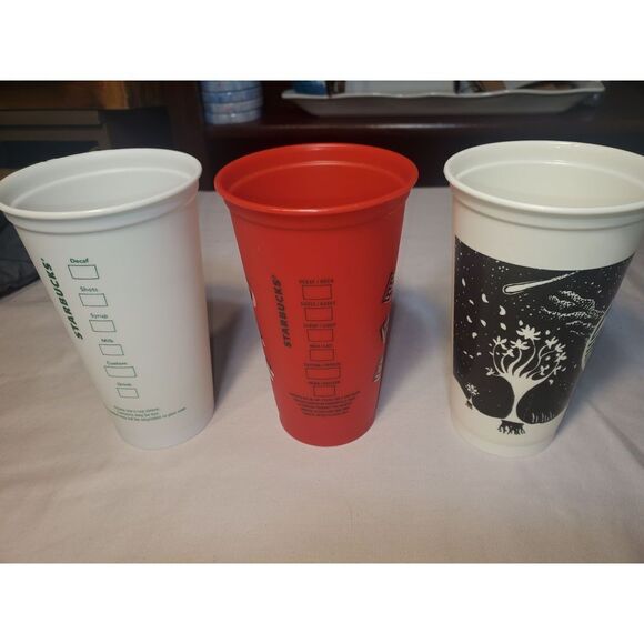 3 Starbucks 16oz reusable cup - Picture 2 of 4